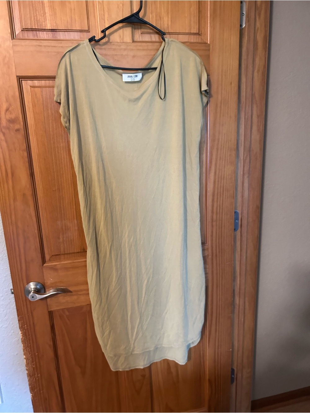 Double Zero Olive-Tone Casual Tee Dress